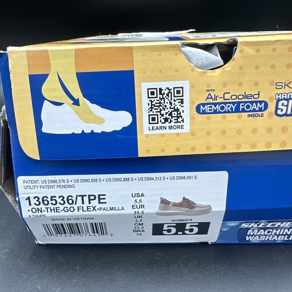 Skechers On-The-Go Flex Taupe Boat Shoes Women's Size 5.5 Palmilla - Picture 12 of 12